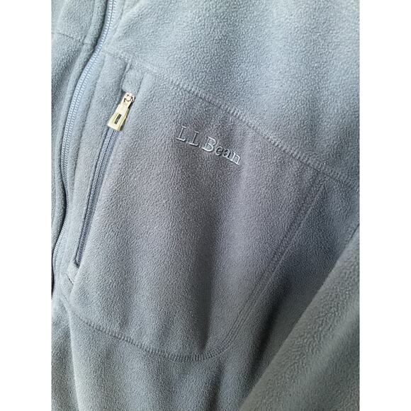 L.L. Bean Men’s Fleece Polartec Hooded Zip-Up Sweater Hiking Outdoor Navy SZ XL - Picture 3 of 11